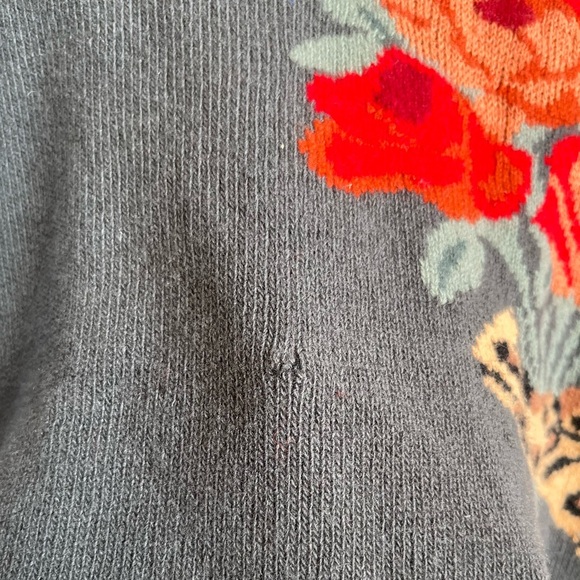 Krizia MAGLIA Wool-Cashmere-Angora embroidered bunch of flowers with dog - Picture 6 of 14